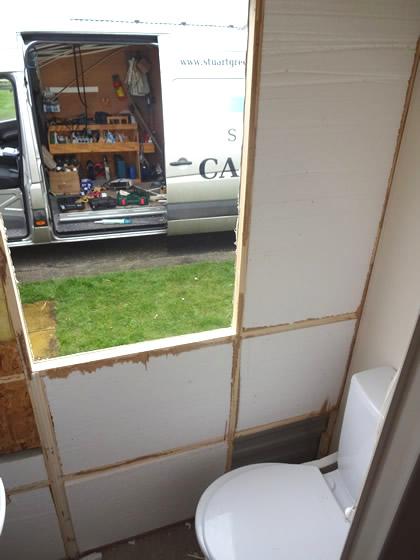 Damaged Caravan Wall Panels Removed